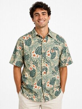 Croft & Barrow Tropical Short-Sleeve Button-Down Shirt NWT